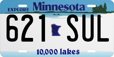 MN license plate 621SUL