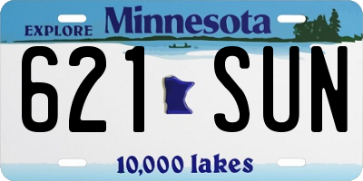 MN license plate 621SUN