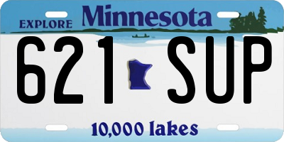 MN license plate 621SUP