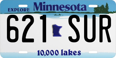 MN license plate 621SUR