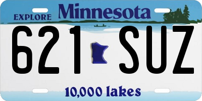 MN license plate 621SUZ