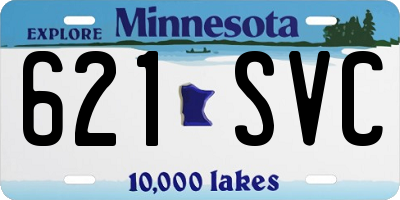 MN license plate 621SVC