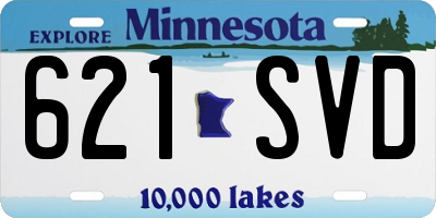 MN license plate 621SVD