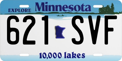 MN license plate 621SVF