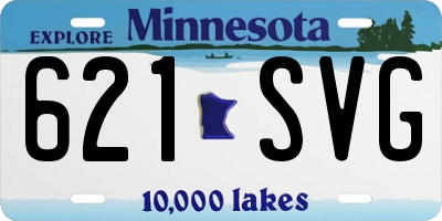 MN license plate 621SVG