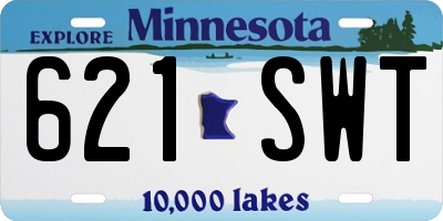 MN license plate 621SWT