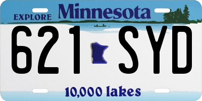 MN license plate 621SYD