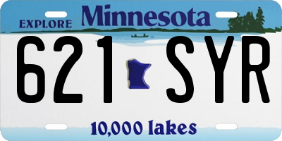 MN license plate 621SYR