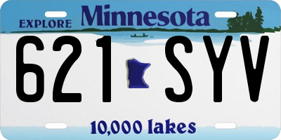 MN license plate 621SYV