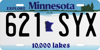MN license plate 621SYX