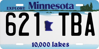 MN license plate 621TBA