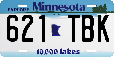 MN license plate 621TBK