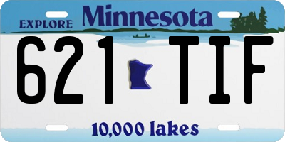 MN license plate 621TIF
