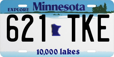 MN license plate 621TKE