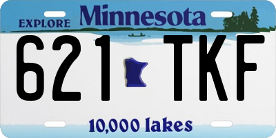 MN license plate 621TKF