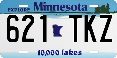 MN license plate 621TKZ