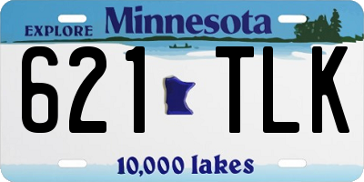 MN license plate 621TLK