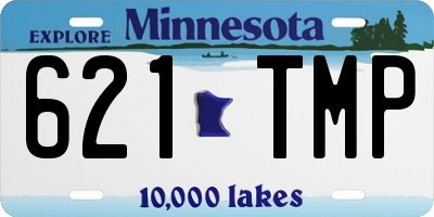 MN license plate 621TMP