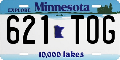 MN license plate 621TOG