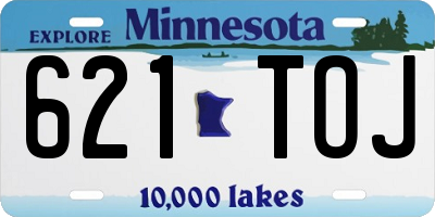 MN license plate 621TOJ