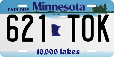 MN license plate 621TOK
