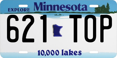 MN license plate 621TOP