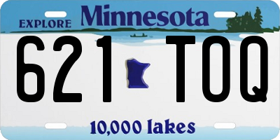 MN license plate 621TOQ