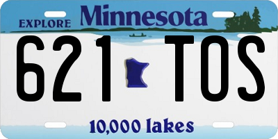 MN license plate 621TOS