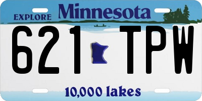 MN license plate 621TPW