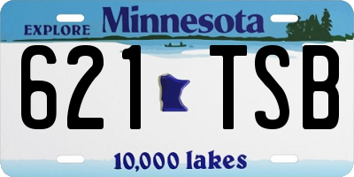 MN license plate 621TSB
