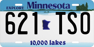 MN license plate 621TSO