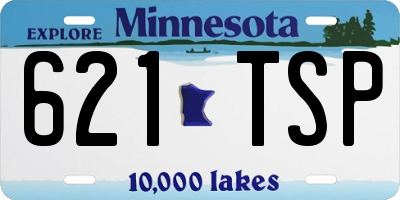 MN license plate 621TSP
