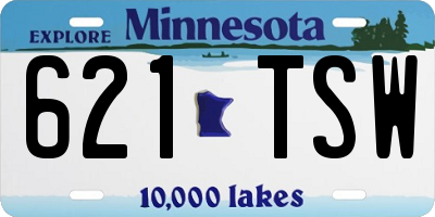 MN license plate 621TSW