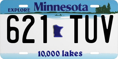 MN license plate 621TUV
