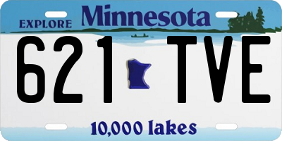 MN license plate 621TVE