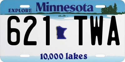 MN license plate 621TWA