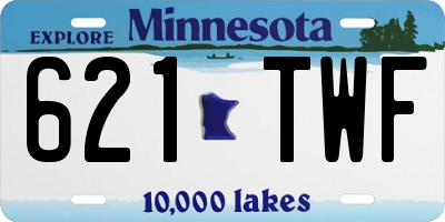 MN license plate 621TWF