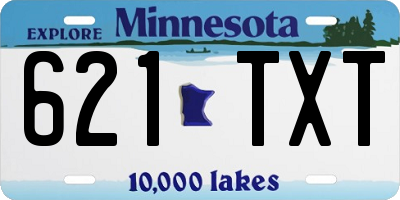MN license plate 621TXT