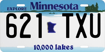 MN license plate 621TXU