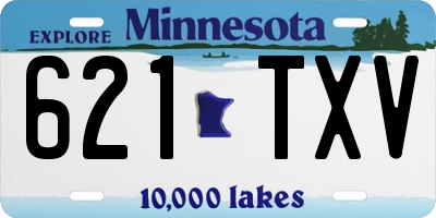 MN license plate 621TXV