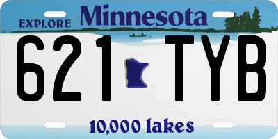 MN license plate 621TYB