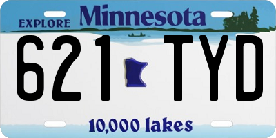 MN license plate 621TYD