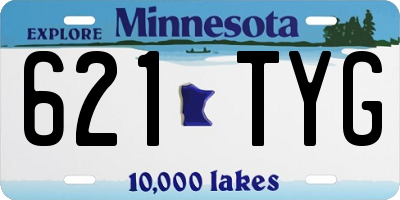 MN license plate 621TYG