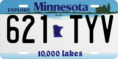 MN license plate 621TYV