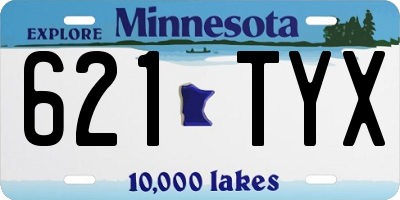MN license plate 621TYX