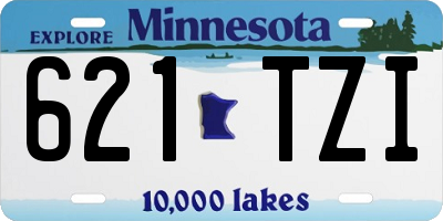 MN license plate 621TZI