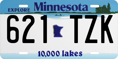 MN license plate 621TZK