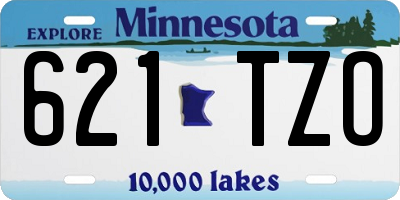 MN license plate 621TZO