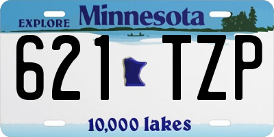 MN license plate 621TZP