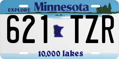 MN license plate 621TZR